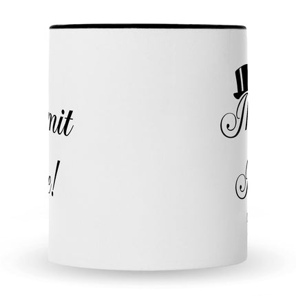 SEO. Bedruckte Tasse mit Spruch Mann mit Klasse - Schwarz & Weiß Linkreich