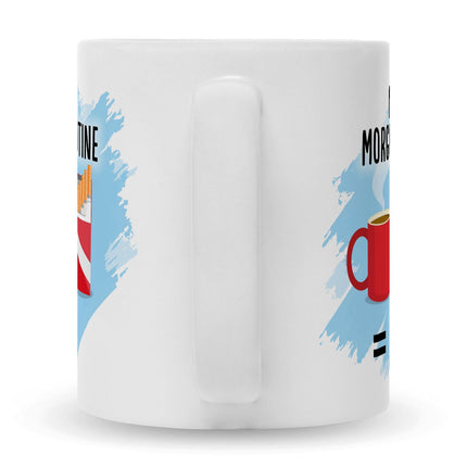 SEO. Bedruckte Tasse mit Spruch Meine Morgenroutine - Linkreich