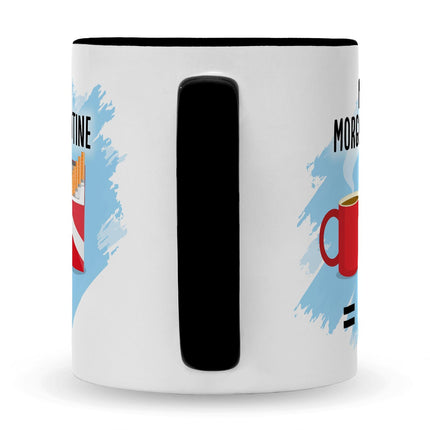 SEO. Bedruckte Tasse mit Spruch Meine Morgenroutine - Linkreich