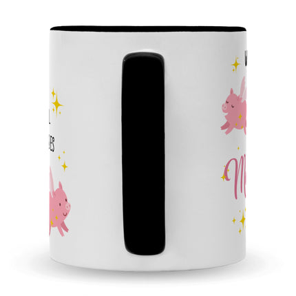 SEO. Bedruckte Tasse mit Spruch Menschen wie Dich - Schwarz & Weiß Linkreich