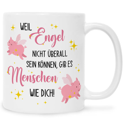 SEO. Bedruckte Tasse mit Spruch Menschen wie Dich - Weiß Linkreich