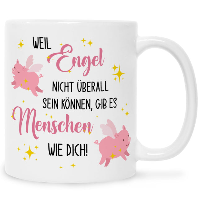 SEO. Bedruckte Tasse mit Spruch Menschen wie Dich - Weiß Linkreich