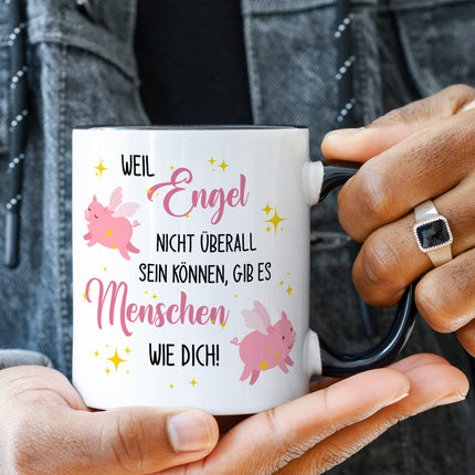 SEO. Bedruckte Tasse mit Spruch Menschen wie Dich - Weiß Linkreich