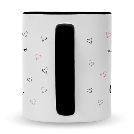 SEO. Bedruckte Tasse mit Spruch Nimm dir Zeit - Schwarz & Weiß Linkreich