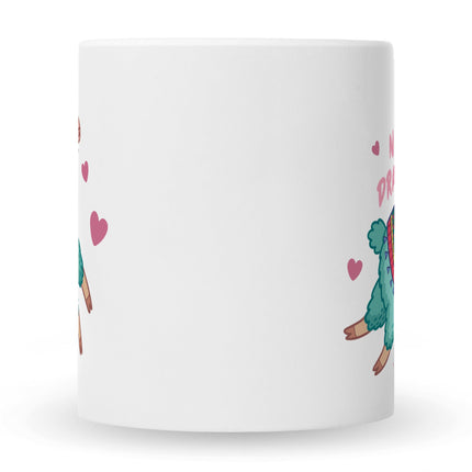 SEO. Bedruckte Tasse mit Spruch No Drama Lama - Schwarz & Weiß Linkreich