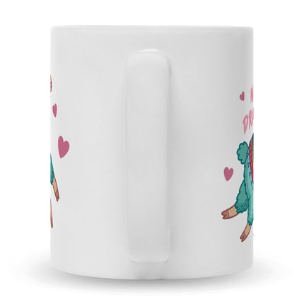 SEO. Bedruckte Tasse mit Spruch No Drama Lama - Schwarz & Weiß Linkreich