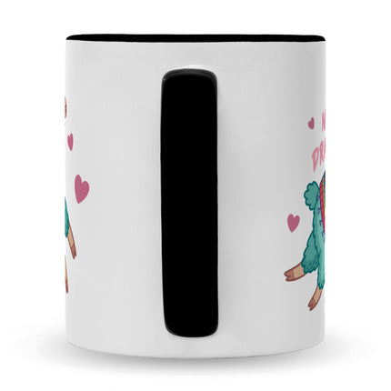 SEO. Bedruckte Tasse mit Spruch No Drama Lama - Schwarz & Weiß Linkreich