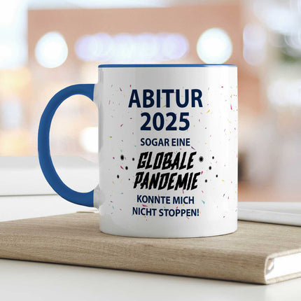 SEO. Bedruckte Tasse mit Spruch Pandemie Abitur - Weiß Linkreich