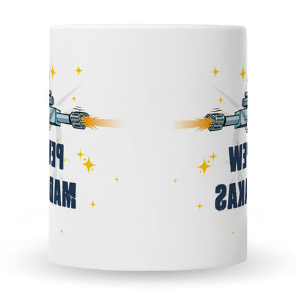 SEO. Bedruckte Tasse mit Spruch Pew Pew Madafakas - Weiß Linkreich