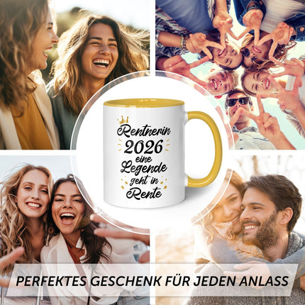 SEO. Bedruckte Tasse mit Spruch Rentner/Rentnerin - Blau Linkreich