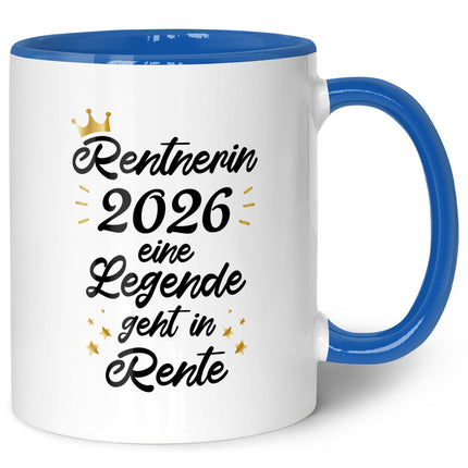 SEO. Bedruckte Tasse mit Spruch Rentner/Rentnerin - Weiß Linkreich
