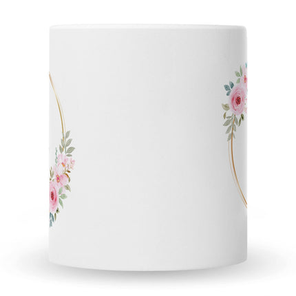 SEO. Bedruckte Tasse mit Spruch Rosenhochzeit - Weiß Linkreich