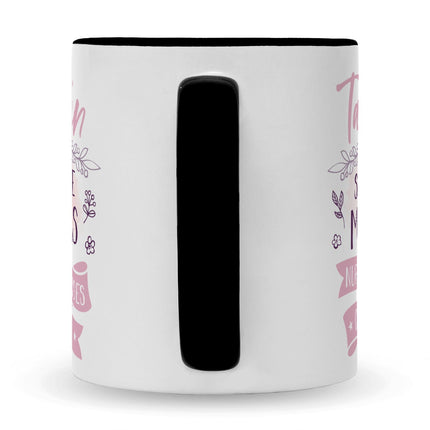 SEO. Bedruckte Tasse mit Spruch Tanten sind wie Mamas - Schwarz & Weiß Linkreich