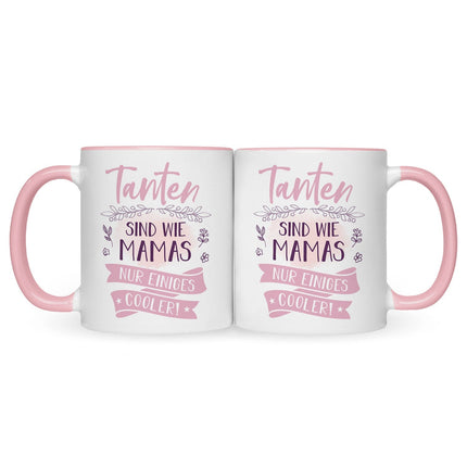 SEO. Bedruckte Tasse mit Spruch Tanten sind wie Mamas - Weiß Linkreich