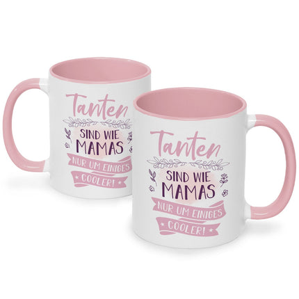 SEO. Bedruckte Tasse mit Spruch Tanten sind wie Mamas - Weiß Linkreich