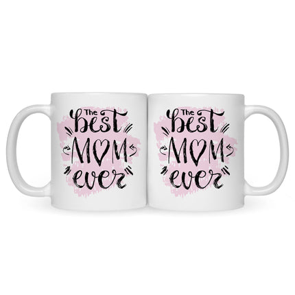 SEO. Bedruckte Tasse mit Spruch The best Mom ever - Weiß Linkreich
