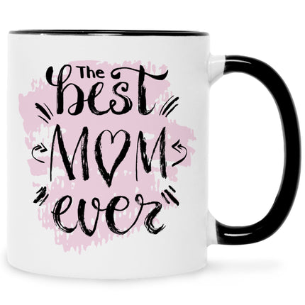 SEO. Bedruckte Tasse mit Spruch The best Mom ever - Weiß Linkreich