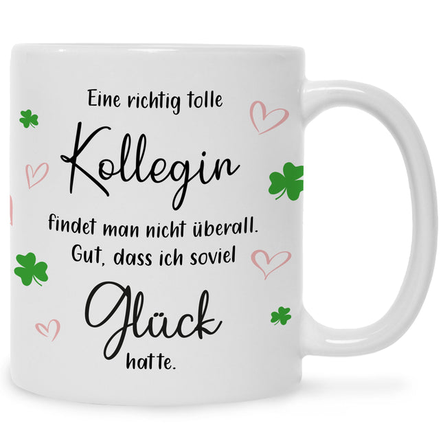 SEO. Bedruckte Tasse mit Spruch Tolle Kollegin - Weiß Linkreich