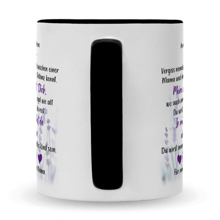 SEO. Bedruckte Tasse mit Spruch von Mama für die Tochter - Schwarz & Weiß Linkreich