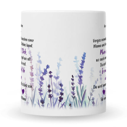 SEO. Bedruckte Tasse mit Spruch von Mama für die Tochter - Weiß Linkreich