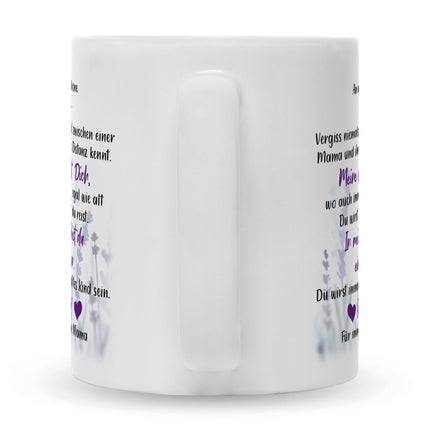 SEO. Bedruckte Tasse mit Spruch von Mama für die Tochter - Weiß Linkreich