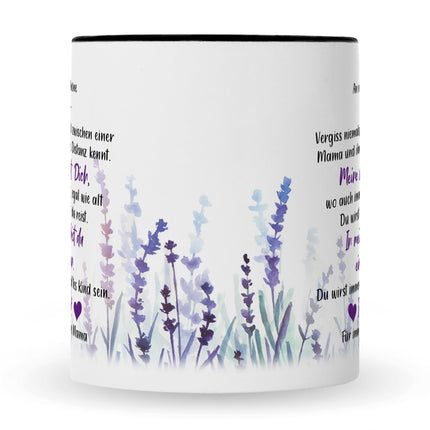 SEO. Bedruckte Tasse mit Spruch von Mama für die Tochter - Schwarz & Weiß Linkreich