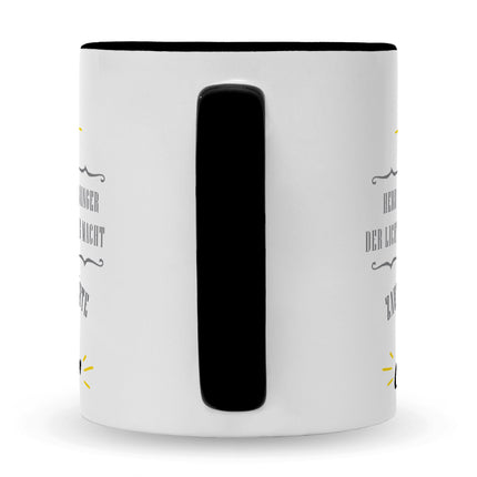 SEO. Bedruckte Tasse mit Spruch Wächter des Stroms - Schwarz & Weiß Linkreich