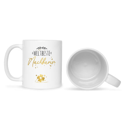 SEO. Bedruckte Tasse mit Spruch "Weltbeste" - Weltbeste - Schwarz & Weiß Linkreich