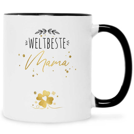 SEO. Bedruckte Tasse mit Spruch "Weltbeste" - Weltbeste - Schwarz & Weiß Linkreich