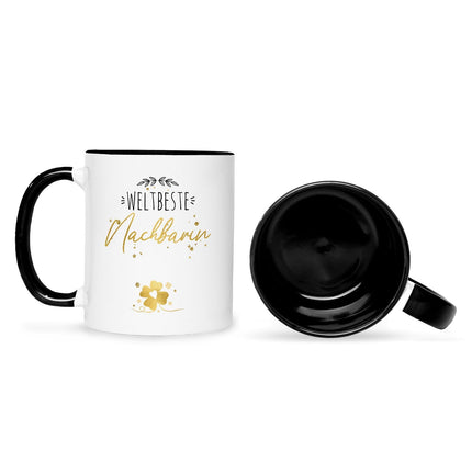 SEO. Bedruckte Tasse mit Spruch "Weltbeste" - Weltbeste - Schwarz & Weiß Linkreich