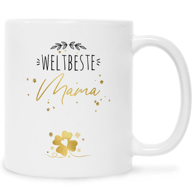 SEO. Bedruckte Tasse mit Spruch "Weltbeste" - Weltbeste - Weiß Linkreich