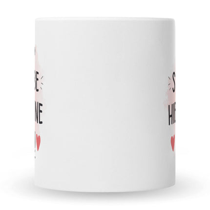 SEO. Bedruckte Tasse mit Spruch Wird scheiße ohne dich - Weiß Linkreich