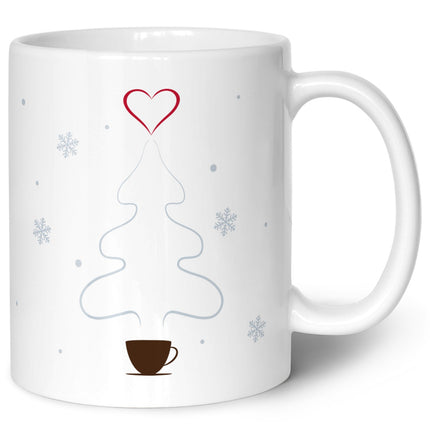 SEO. Bedruckte Tasse mit Weihnachtsmotiv - Es wird Zeit den Kaffee durch Glühwein - Weiß Linkreich