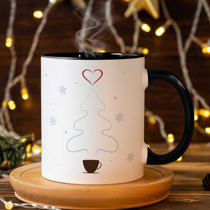 SEO. Bedruckte Tasse mit Weihnachtsmotiv - Es wird Zeit den Kaffee durch Glühwein - Weiß Linkreich