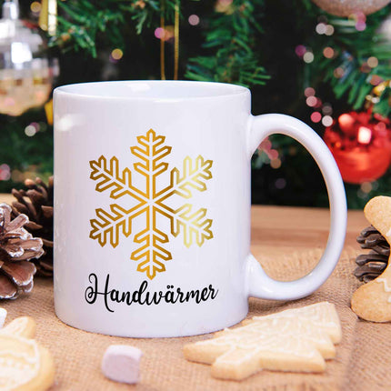 SEO. Bedruckte Tasse mit Weihnachtsmotiv - Handwärmer - Weiß Linkreich