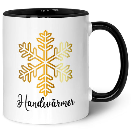 SEO. Bedruckte Tasse mit Weihnachtsmotiv - Handwärmer - Schwarz & Weiß Linkreich