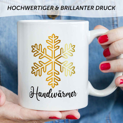 SEO. Bedruckte Tasse mit Weihnachtsmotiv - Handwärmer - Weiß Linkreich
