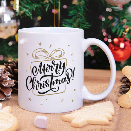 SEO. Bedruckte Tasse mit Weihnachtsmotiv im Weihnachtsgeschenk Design - Weiß Linkreich