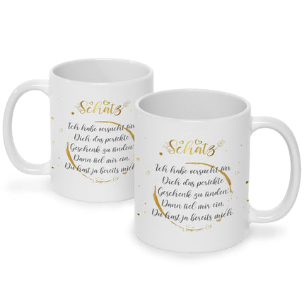 SEO. Bedruckte Tasse Schatz Ich habe versucht - Weiß Linkreich
