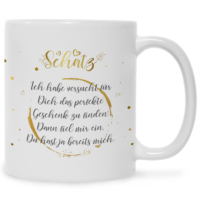 SEO. Bedruckte Tasse Schatz Ich habe versucht - Weiß Linkreich