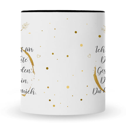 SEO. Bedruckte Tasse Schatz Ich habe versucht - Schwarz & Weiß Linkreich