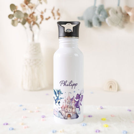 SEO. Bedruckte Trinkflasche aus Edelstahl - Drache - Linkreich