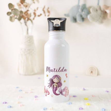 SEO. Bedruckte Trinkflasche aus Edelstahl - Meerjungfrau - Linkreich