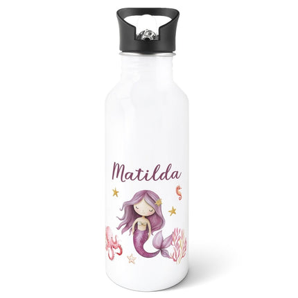 SEO. Bedruckte Trinkflasche aus Edelstahl - Meerjungfrau - Linkreich