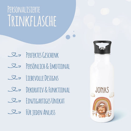 SEO. Bedruckte Trinkflasche aus Edelstahl - Regenbogen Indianer - Linkreich