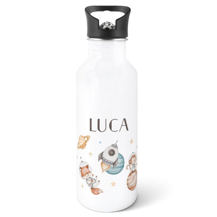 SEO. Bedruckte Trinkflasche aus Edelstahl - Weltraum - Linkreich