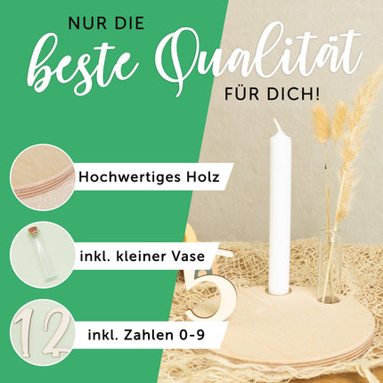 SEO. Bedruckter Geburtstagsteller für Kinder - Blumenkranz V2 - Linkreich