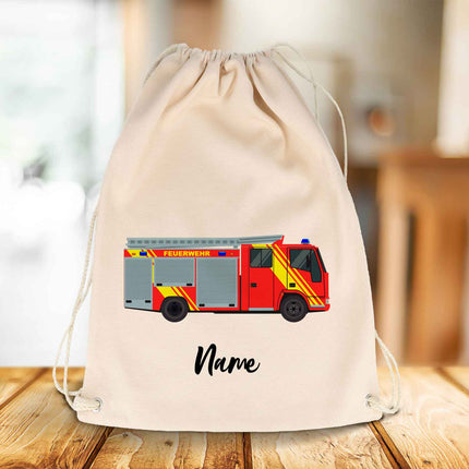 SEO. Bedruckter Turnbeutel für Kinder im Cartoon Feuerwehr Design - Linkreich