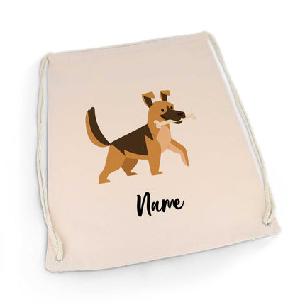 SEO. Bedruckter Turnbeutel für Kinder im Cartoon Hund Design - Linkreich
