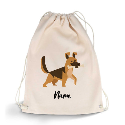 SEO. Bedruckter Turnbeutel für Kinder im Cartoon Hund Design - Linkreich